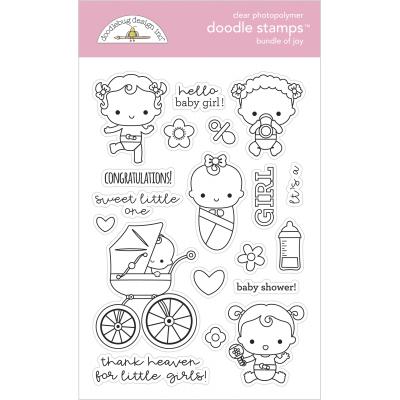 Doodlebug Baby Girl Doodle Stamps - Bundle Of Joy